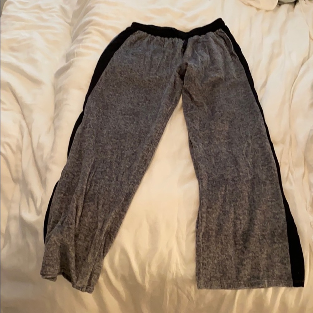 Grey and Black Leisure Pants